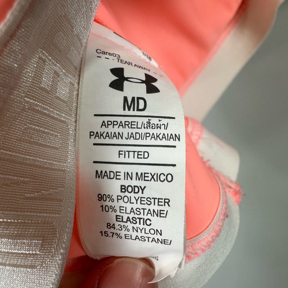 Under Armour Pink Strappy Athletic Workout Sports Bra Medium - Picture 6 of 6